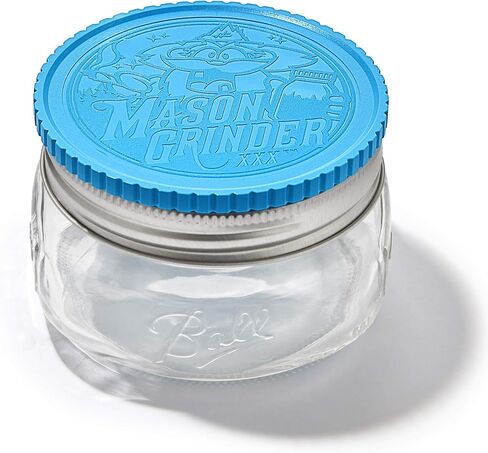 2 Piece Herb Grinder with Holes by Mason Grinder - Large Mouth - 2 Piece Herb Grinder with Holes - Fits on Wide Mason Jars (Jar Not Included) in Kuwait