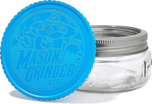 2 Piece Herb Grinder with Holes by Mason Grinder - Large Mouth - 2 Piece Herb Grinder with Holes - Fits on Wide Mason Jars (Jar Not Included) in Kuwait