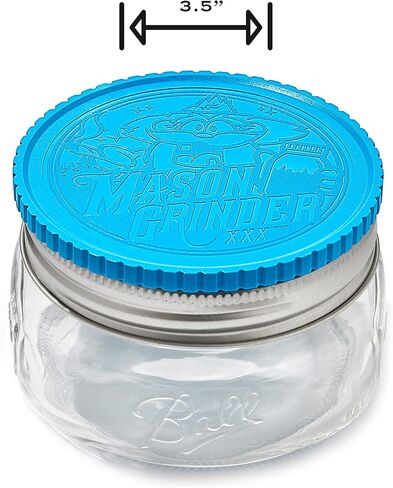 2 Piece Herb Grinder with Holes by Mason Grinder - Large Mouth - 2 Piece Herb Grinder with Holes - Fits on Wide Mason Jars (Jar Not Included) in Kuwait