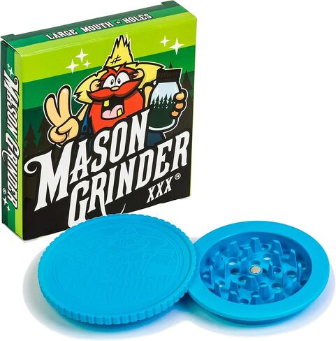 2 Piece Herb Grinder with Holes by Mason Grinder - Large Mouth - 2 Piece Herb Grinder with Holes - Fits on Wide Mason Jars (Jar Not Included) in Kuwait