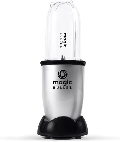 M.B Magic Bullet Essential Personal Blender, Silver - 250W Motor with Tall Cup, stainless steel cross blade and 1 to-go lid in Saudi Arabia