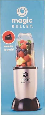 M.B Magic Bullet Essential Personal Blender, Silver - 250W Motor with Tall Cup, stainless steel cross blade and 1 to-go lid in Saudi Arabia