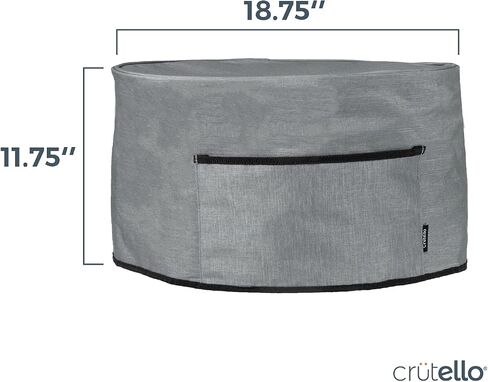 Crutello Crock Pot Cover Compatible with Hamilton Beach 6, 7 or 8 Quart Slow Cooker, Waterproof Crock Pot Cover - Small Appliance Dust Cover 18.57" x 8.5" x 11.75" - Black Crockpot Cover Dustproof in Saudi Arabia
