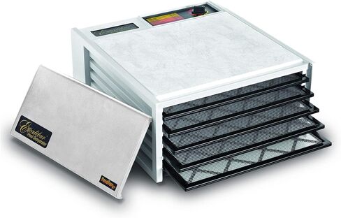 مجفف طعام كهربائي من إكسكاليبور بلاك دور، 5 صينية، أبيض (توقف عن طريق)، متوسط in Kuwait