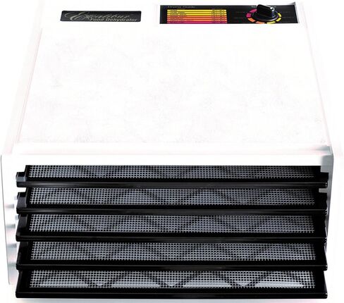 مجفف طعام كهربائي من إكسكاليبور بلاك دور، 5 صينية، أبيض (توقف عن طريق)، متوسط in Kuwait