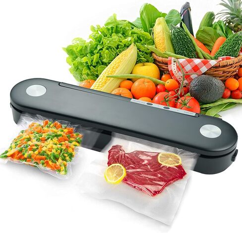 GKcity Vacuum Sealer Machine Vacuum Sealer for Food LED Indicator Fits Up to 12 inchs Vacuum Bag in Saudi Arabia