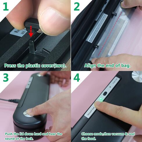 GKcity Vacuum Sealer Machine Vacuum Sealer for Food LED Indicator Fits Up to 12 inchs Vacuum Bag in Saudi Arabia