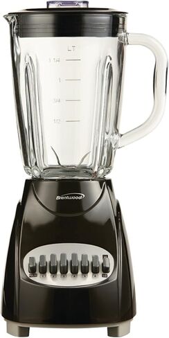 Brentwood JB-920B 12-Speed + Pulse Blender with Glass Jar, Black in Saudi Arabia