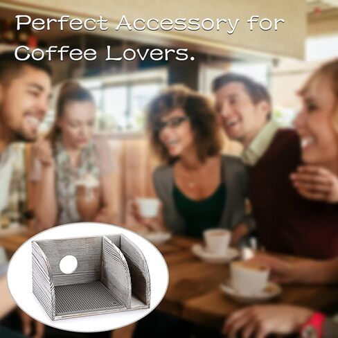 ELLDOO Bamboo Coffee Organizer Stand, Compatible with Chemex Coffee Makers, Holds Coffee Maker and Coffee Paper Filters, Fits Collar and Handle Carafes, with Grey Silicone Dripper Mat in Saudi Arabia