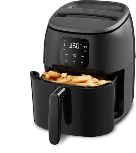 DASH Tasti-CrispTM Digital Air Fryer with AirCrisp Technology, Custom Presets, Temperature Control, and Auto Shut Off Feature, 2.6 Quart - Aqua + Dash 6-Piece Air Fryer Accessory Kit, 2 Quart, Compact in Saudi Arabia