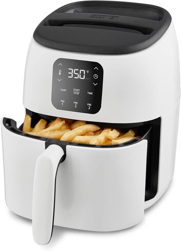 DASH Tasti-CrispTM Digital Air Fryer with AirCrisp Technology, Custom Presets, Temperature Control, and Auto Shut Off Feature, 2.6 Quart - Aqua + Dash 6-Piece Air Fryer Accessory Kit, 2 Quart, Compact in Saudi Arabia