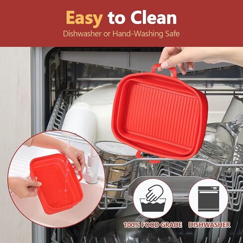 Collapsible Silicone Air Fryer Liners 8QT 10QT Ninja Dual (Gray) in Kuwait