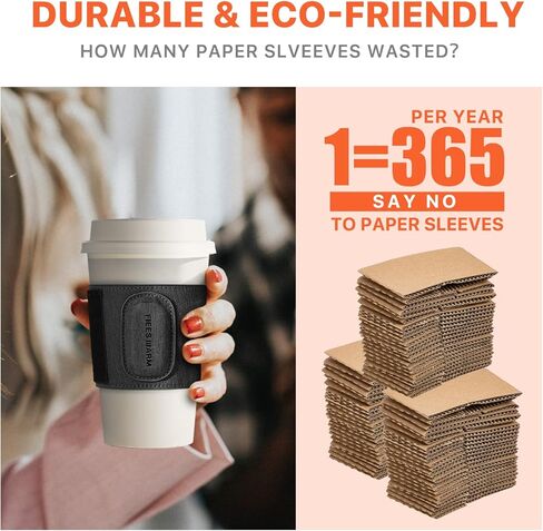 حافظة قهوة ومشروبات ساخنة قابلة لإعادة الاستخدام مع أكواب تسخين سريعة USB محمولة وحامل مشروبات مع غطاء قابل للتعديل، كابل USB من النوع C متضمن (أسود) in Kuwait