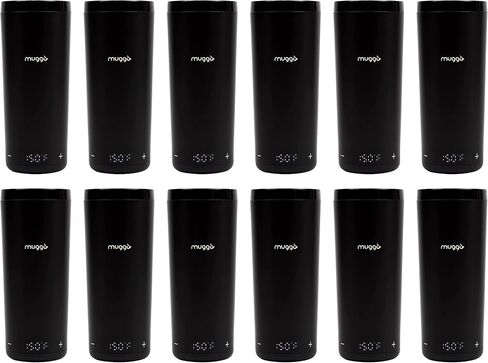 Muggo 12 oz Self-Heating Coffee Mug, Temperature Control Travel Mug, Black Portable Heated Coffee Mug with Leak-Proof Lid & 3-Hour Battery Life in Kuwait