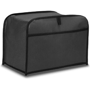 kwmobile Cover Compatible with 2 Slice Toaster - Plastic Case for Bread Toaster Machine- Dark Grey