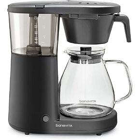 Bonavita Metropolitan 8 Cup Drip Coffee Maker Machine, One-Touch Pour Over Brewing with Glass Carafe, Hanging Filter Basket, 1500 Watt, BPA Free, Dishwasher Safe, Black, BV1901PW in Kuwait