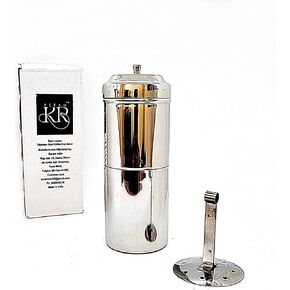 KERAM coffee filters indian style small/drip coffee maker/south indian-150 ml(5.07 Oz) 2 cup-coffee bar accessories-madras coffee filter for camping-hiking reusable/permanent slow metal filter