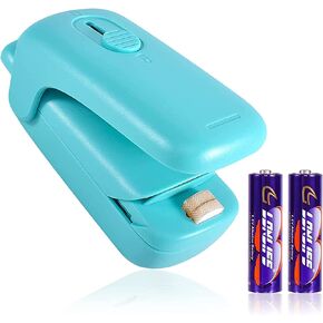 اداة اغلاق اكياس صغيرة محمولة باليد من نوبفيك، اداة تقطيع حرارية محمولة مع حبل قصير واغلاق حراري 2 في 1، الة اعادة اغلاق الاكياس البلاستيكية وتخزين الطعام والوجبات الخفيفة طازجة- لون ليك بلو in Kuwait