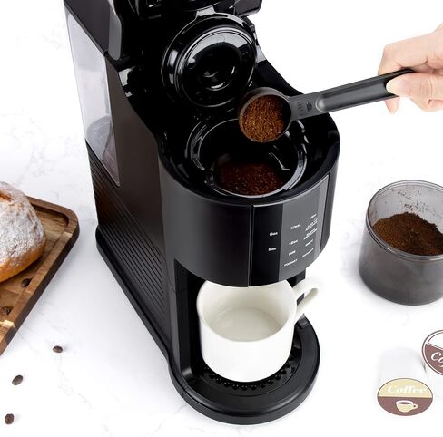 ماكينة صنع القهوة ذات الخدمة الواحدة من VIMUKUN لكبسولة K-Cup والقهوة المطحونة، أحجام المشروب 6 إلى 14 أونصة، خزان مياه قابل للإزالة 40 أونصة، ماكينة تحضير القهوة بكوب واحد مع وظيفة التنظيف الذاتي in Saudi Arabia