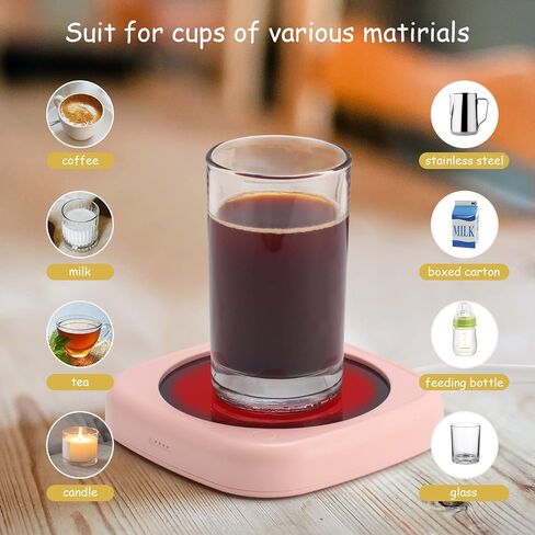 Bsigo Smart Coffee Mug Warmer & Cute Cat Mug Set, Beverage Cup Warmer for Desk Home Office, Candle Warmer Plate for Milk Tea Water with Two Temperature Setting(Up to 140℉/ 60℃), 8 Hour Auto Shut Off in Kuwait
