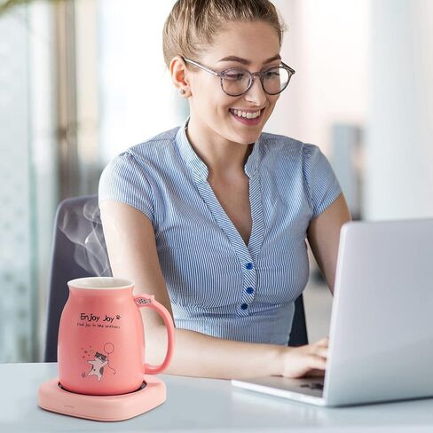 Bsigo Smart Coffee Mug Warmer & Cute Cat Mug Set, Beverage Cup Warmer for Desk Home Office, Candle Warmer Plate for Milk Tea Water with Two Temperature Setting(Up to 140℉/ 60℃), 8 Hour Auto Shut Off in Kuwait