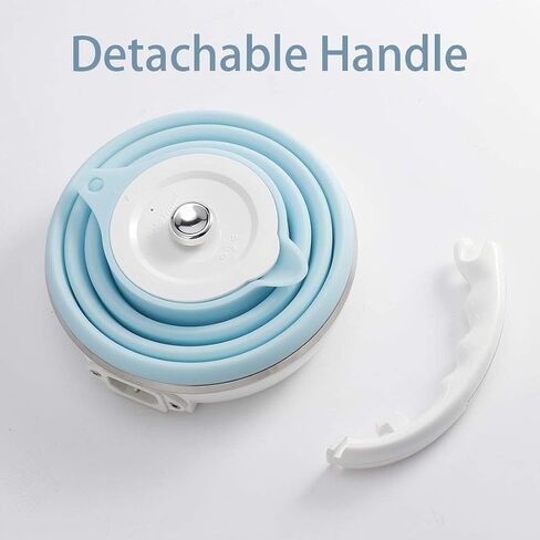 Food Grade Silicone Portable Collapsible Electric Travel Kettle | Ultrathin, 0.55L, Foldable, BPA Free, Boil-Dry Protection, 110-220V Dual Voltage, Travel Tea Kettle & Water boiler in Kuwait