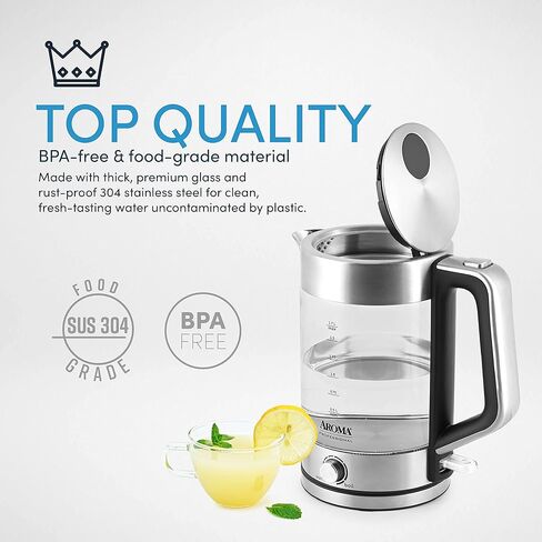 اروما هاوسوير غلاية مياه كهربائية، 1.7 لتر، ستانلس ستيل، (AWK-165M) in Kuwait