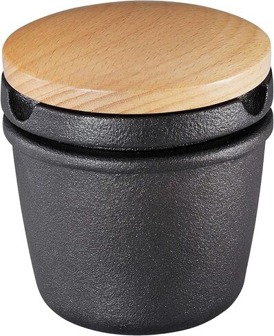 Zassenhaus Cast Iron Spice Grinding Set with Beech Wood Lid, 3" Grinder, Black in Kuwait