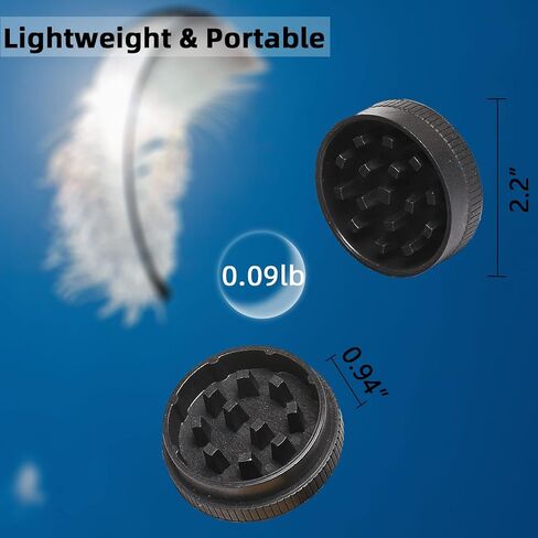 مطحنة Lebensfreude المحمولة خفيفة الوزن 2.2 بوصة قابلة للتحلل (أسود) in Kuwait