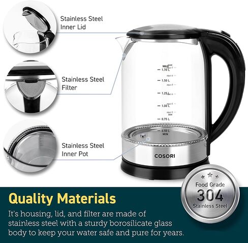 COSORI Electric Kettle and Gooseneck Kettle Bundle | Temperature Control Tea and Coffee Makers in Saudi Arabia