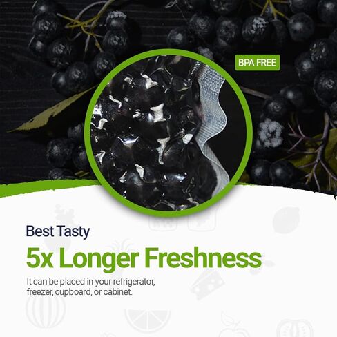 أكياس فراغ السدادة للأغذية| 50 كيسًا من أكياس المكنسة الكهربائية المقطعة مسبقًا للطهي بالفيديو | أكياس تخزين مقاس 8 × 12 بوصة لـ GERYON وجميع أدوات منع تسرب الهواء | درجة تجارية، خالية من البيسفينول أ، شديدة التحمل، رائعة لتخزين العطلات، وإعداد الوجبات in Kuwait