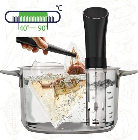 أكياس فراغ السدادة للأغذية| 50 كيسًا من أكياس المكنسة الكهربائية المقطعة مسبقًا للطهي بالفيديو | أكياس تخزين مقاس 8 × 12 بوصة لـ GERYON وجميع أدوات منع تسرب الهواء | درجة تجارية، خالية من البيسفينول أ، شديدة التحمل، رائعة لتخزين العطلات، وإعداد الوجبات in Kuwait