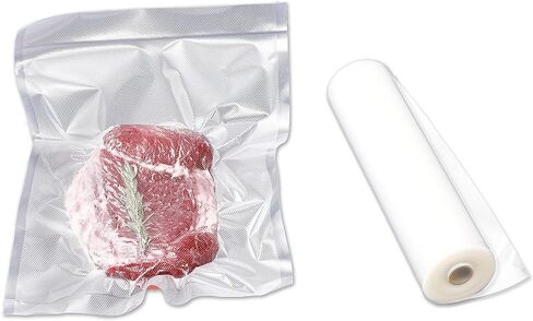 أكياس فراغ السدادة للأغذية| 50 كيسًا من أكياس المكنسة الكهربائية المقطعة مسبقًا للطهي بالفيديو | أكياس تخزين مقاس 8 × 12 بوصة لـ GERYON وجميع أدوات منع تسرب الهواء | درجة تجارية، خالية من البيسفينول أ، شديدة التحمل، رائعة لتخزين العطلات، وإعداد الوجبات in Kuwait