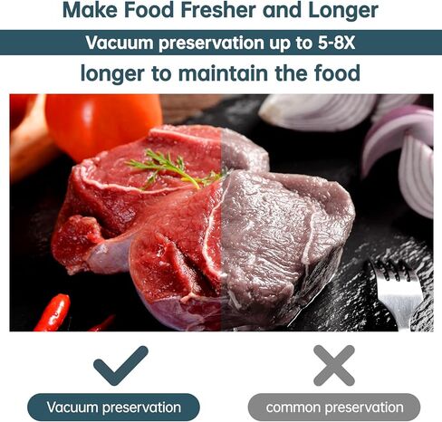 SEATAO Vacuum Sealer Bags，11“ X 60' Rolls 2 Pack for Food Saver, Seal a Meal, Bpa Free,commercial Grade, Great for Vac Storage, Meal Prep or Sous Vide in Kuwait