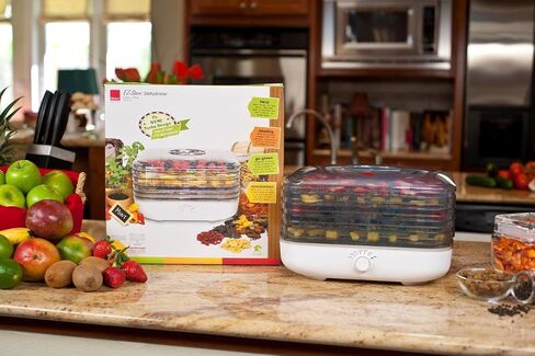 Ronco Turbo EZ-Store 5-Tray Dehydrator with Convection Air Flow, Food Preserver Adjustable Temperature Control, Quiet Operation, for Jerky, Fruits, Vegetables, Herbs, White in Saudi Arabia