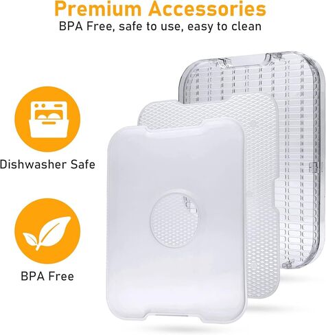 آلة تجفيف الطعام Homdox، مجففات للأغذية والمتشنجة مع ورقة لف الفاكهة + 8 صواني + مؤقت رقمي 400 واط والتحكم في درجة الحرارة (95 درجة فهرنهايت - 158 درجة فهرنهايت)، أحمر خالٍ من مادة BPA (أحدث 2023) in Kuwait