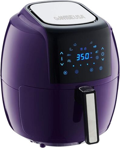 GoWISE USA 5.8-Quart Programmable 8-in-1 Air Fryer XL + Recipe Book (Plum) in Kuwait