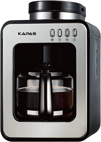 KAPAS Mini Automatic Coffee Machine With Grinding Function, Programmable Timer Mode and Keep Warm Plate, 0.6L Capacity, 600W in Saudi Arabia