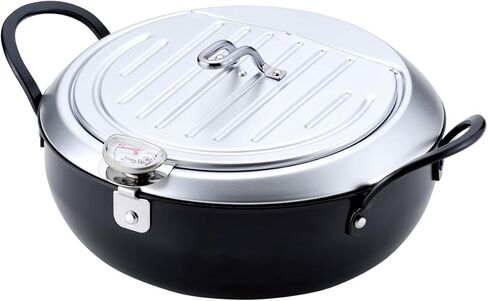TM-9467 Tempura Pot, Imono Koji from Tsubamesanjo, 7.9 inches (20 cm), Iron Lid, Induction Compatible, Made in Japan in Kuwait