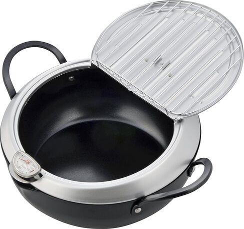 TM-9467 Tempura Pot, Imono Koji from Tsubamesanjo, 7.9 inches (20 cm), Iron Lid, Induction Compatible, Made in Japan in Kuwait