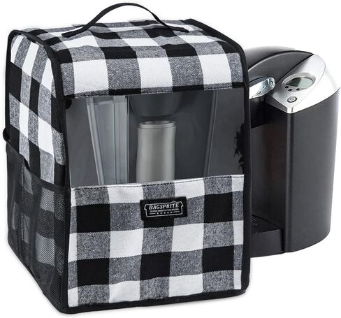 غطاء غبار ماكينة صنع القهوة من BAGSPRITE متوافق مع Keurig K-Classic وK-Select، غطاء ماكينة صنع القهوة مع جيوب لكوب K، غطاء فقط in Kuwait