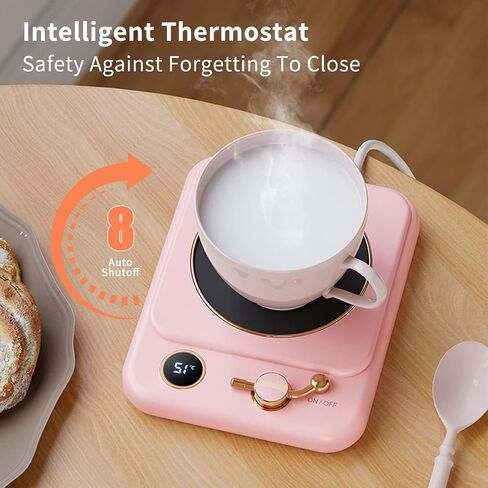 Coffee Mug Warmer, Coffee Warmer for Desk Office with 3-Temp Settings, Auto Shut Off, Touch Switch, Cup Type Selection for Warm-up Coffee, Milk, Water, Tea(White) in Saudi Arabia