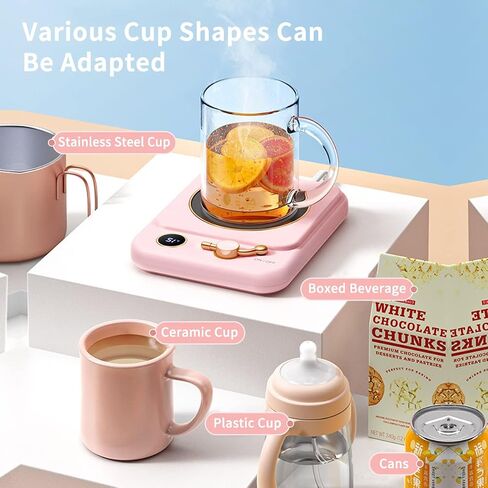 Coffee Mug Warmer, Coffee Warmer for Desk Office with 3-Temp Settings, Auto Shut Off, Touch Switch, Cup Type Selection for Warm-up Coffee, Milk, Water, Tea(White) in Saudi Arabia