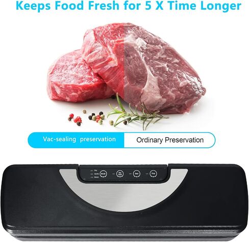 Vacuum Sealer Machine,FENGJIE Commercial Vacuum Sealer Seal A Meal Food Saver System,Automatic Dry Moist Food Modes With Built-in Cutter |LED Indicator | Quiet Operation| Vacuum Bags Starter Kit For Sous Vide and Food Storage in Saudi Arabia