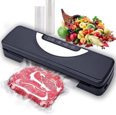 Vacuum Sealer Machine,FENGJIE Commercial Vacuum Sealer Seal A Meal Food Saver System,Automatic Dry Moist Food Modes With Built-in Cutter |LED Indicator | Quiet Operation| Vacuum Bags Starter Kit For Sous Vide and Food Storage in Saudi Arabia