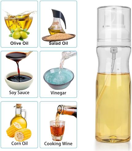 7 PCS Silicone Air Fryer Liner and Accessories Set for Easy and Healthy Cooking - Includes 7.5" & 8.5" Reusable Air Fryer Baskets, Oil Sprayer, and Silicone Gloves - Perfect for Any Air Fryer! in Saudi Arabia