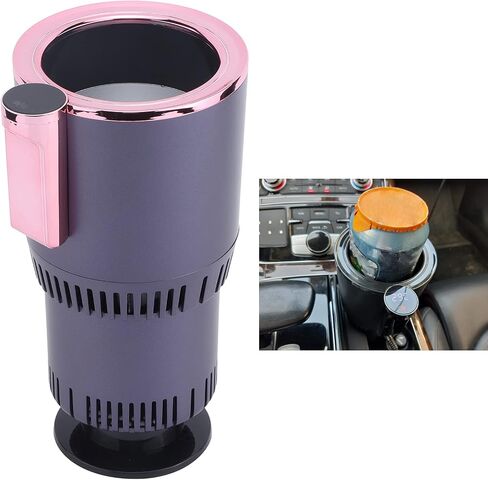 Cooler Warmer Cup Holder 2‑in‑1 Universal Intelligent Aluminum Accessory Travel Coffee Mug for Car Truck Electric Heated Travel Mug Heating Cup Keep Milk Warm for Home Trip Auto Universal in Saudi Arabia