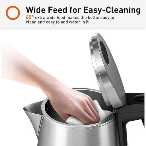 JOYOUNG Double Wall Electric Kettle BPA Free Stainless Steel Electric Tea Kettle & Hot Water Boiler with STRIX for Auto Shut-Off Boil-Dry Protection, 1.5L, Sliver in Kuwait