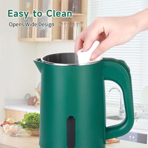 0.8L Small Travel Electric Tea Coffee Kettle | 600W Rapid Boil,Double Wall,Auto Shut-Off,Boil Dry Protection,Hot Water Boiler in Kuwait