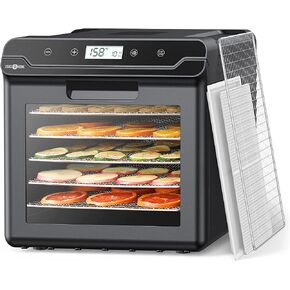 Food Dehydrator, PARIS RHÔNE Dehydrator Machine with 6 Stainless Steel Trays,72H Digital Timer, Temperature Control, Drop-Down & Viewing Door, for Jerky Fruit Meat Pet Treats Herbs and Yogurt in Kuwait